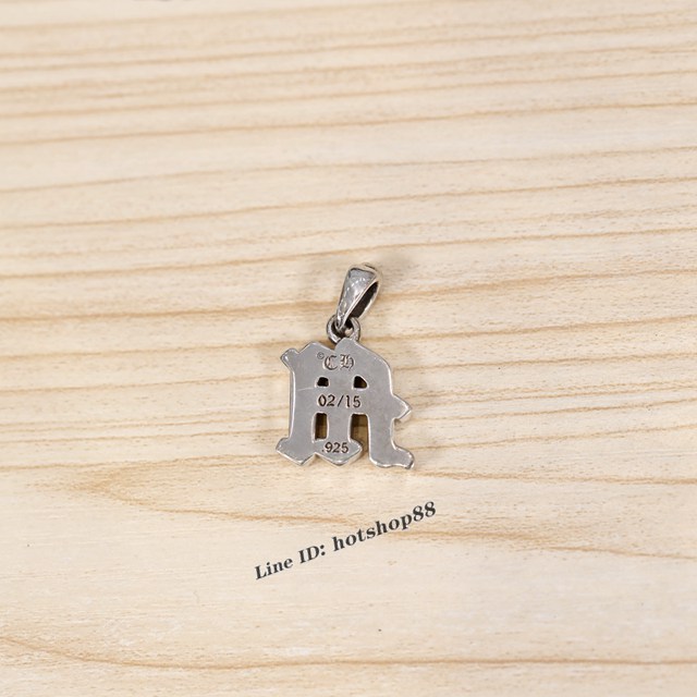 Chrome Hearts專櫃皮具包包純銀字母項鏈 克羅心925純銀字母N吊墜 gj1079